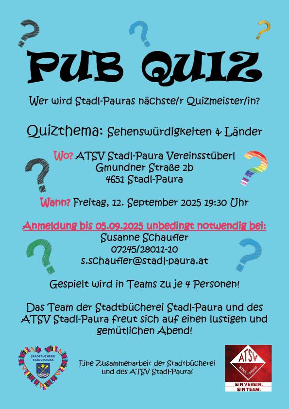 Pub Quiz 12.09.2025
