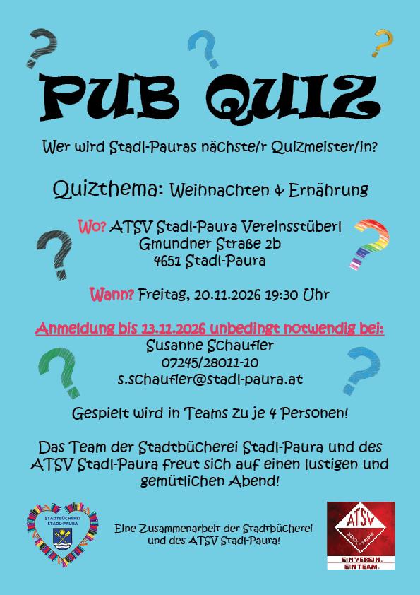 Pub Quiz 20.11.2026