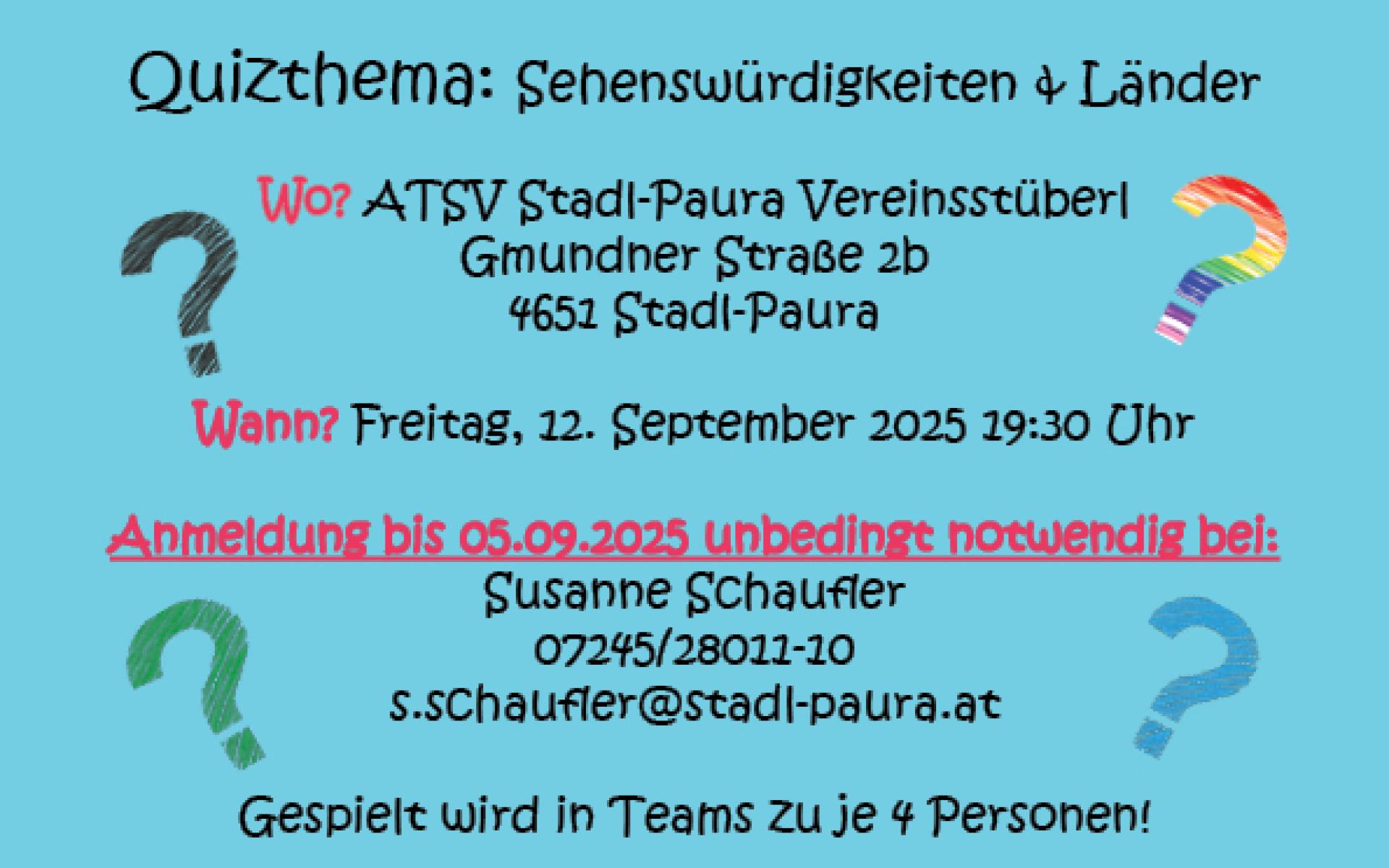 Pub Quiz 12.09.2025