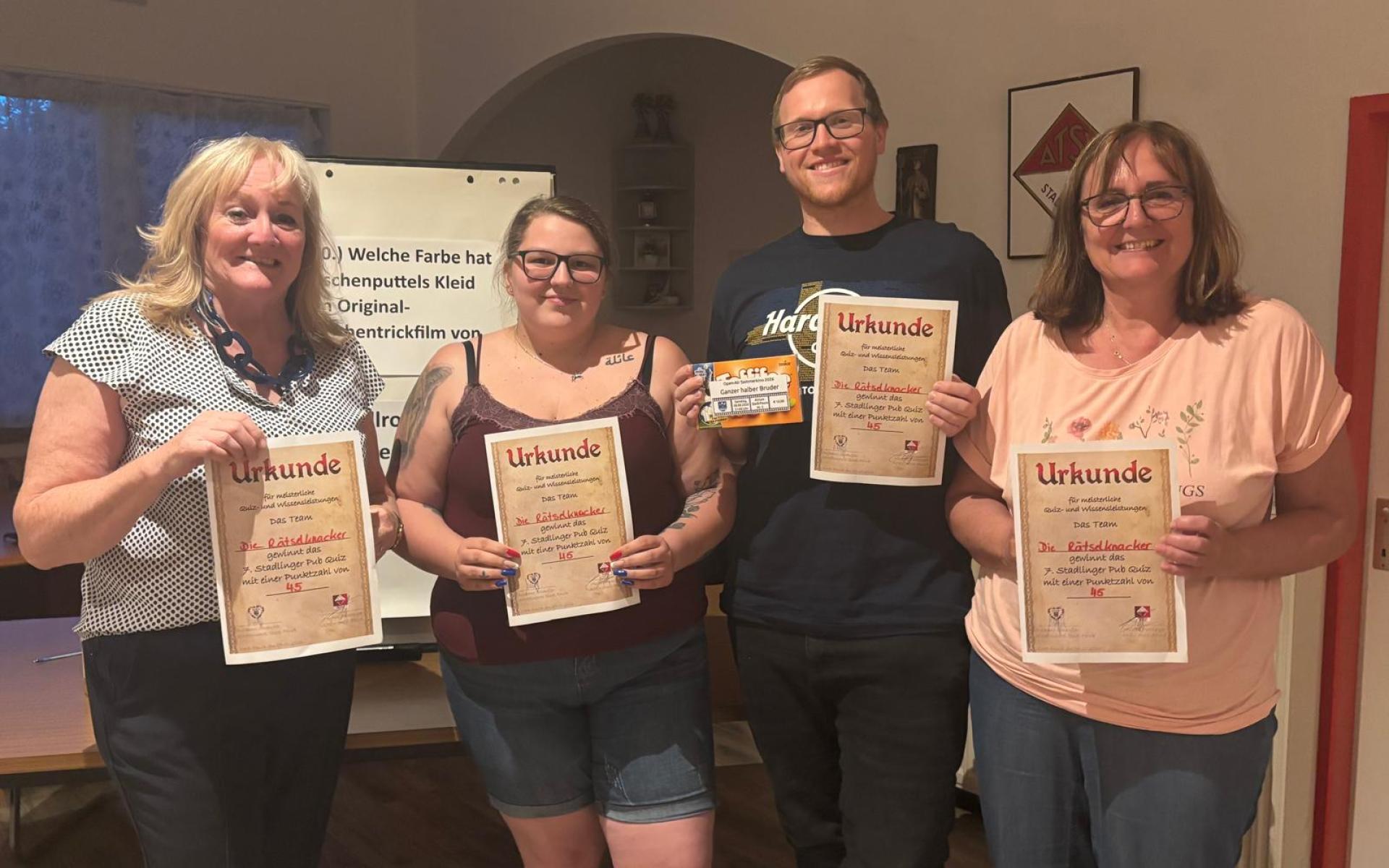 7. Stadlinger PubQuiz Gewinnerfoto